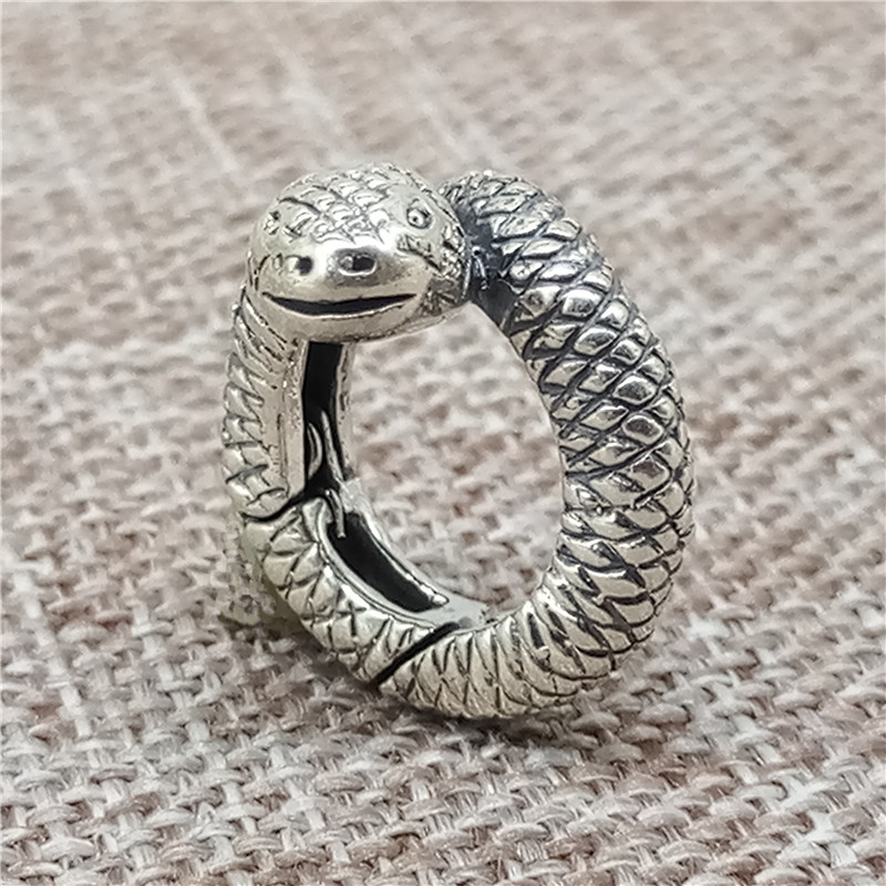 Lobster Clasp Silver - Łącznik w kształcie węża z zapięciem