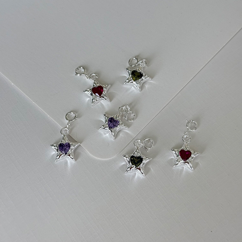 Jewelry Making In La - Srebrny zawieszek 925 w kształcie gwiazdy,
