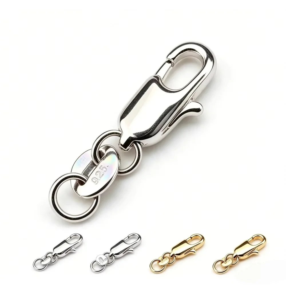 Lobster Clasp Silver - 20 sztuk, srebrne, uniwersalne, podstawowe łańcuszki
